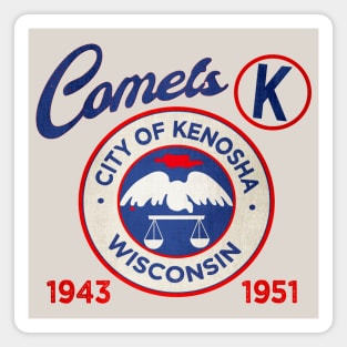 Kenosha Comets • AAGPBL Patch • Kenosha, Wisconsin Magnet